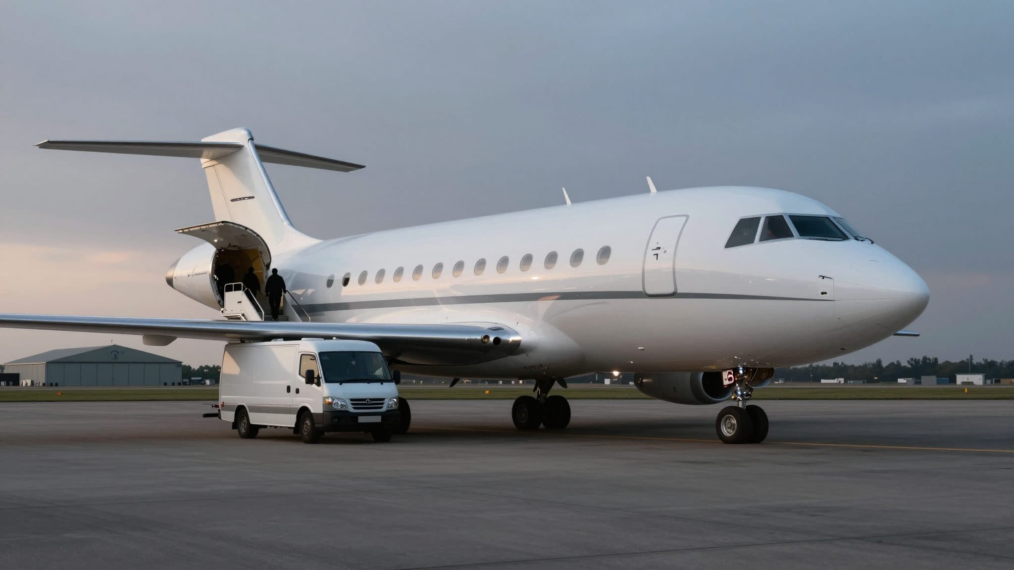 Trump salió del avión presidencial en un carrito de catering por motivos de seguridad, según informes