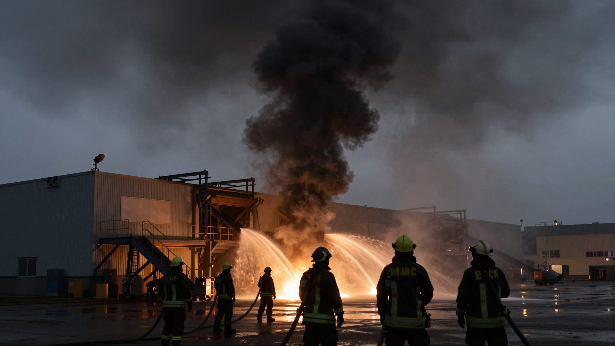 Batería desechada incorrectamente provoca un gran incendio en una planta de clasificación en Steyr