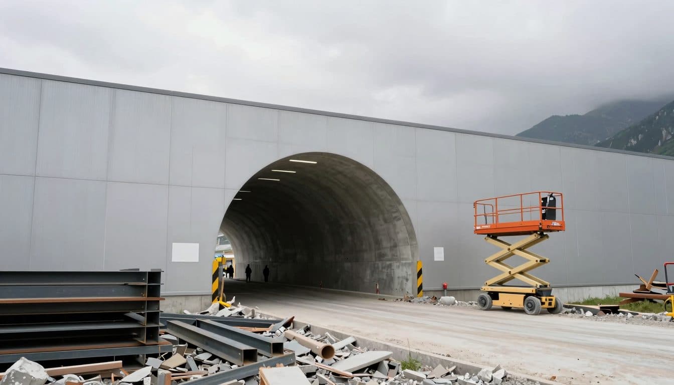 Ráfaga de viento provoca accidente laboral mortal en la obra del túnel de base del Semmering
