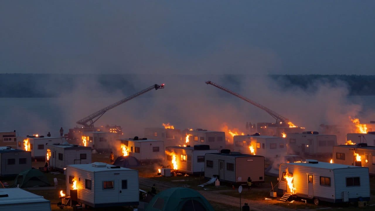 Incendio en un camping del lago de Garda: 24 turistas son atendidos en el hospital