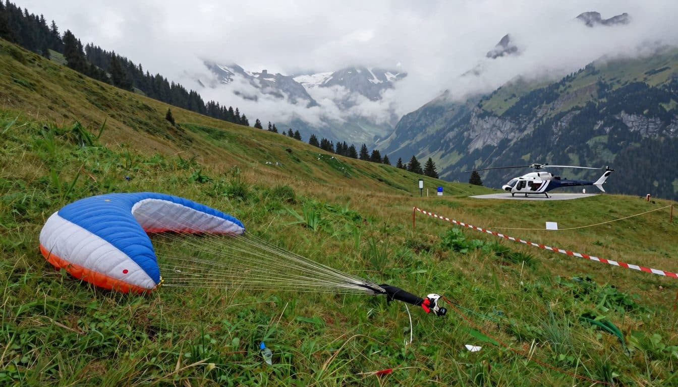 Piloto de parapente se estrella en Fulpmes y resulta gravemente herido