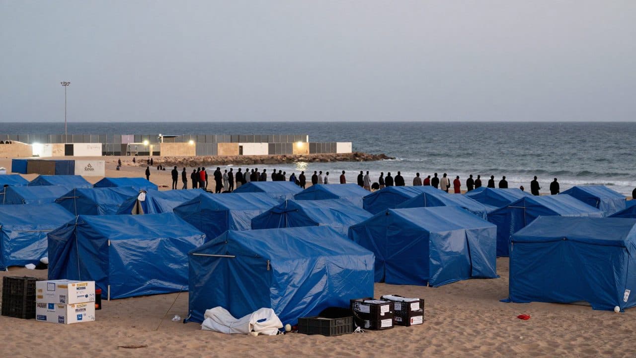 La situación en los campamentos provisionales de Ceuta se agrava – Miles de migrantes aguantan
