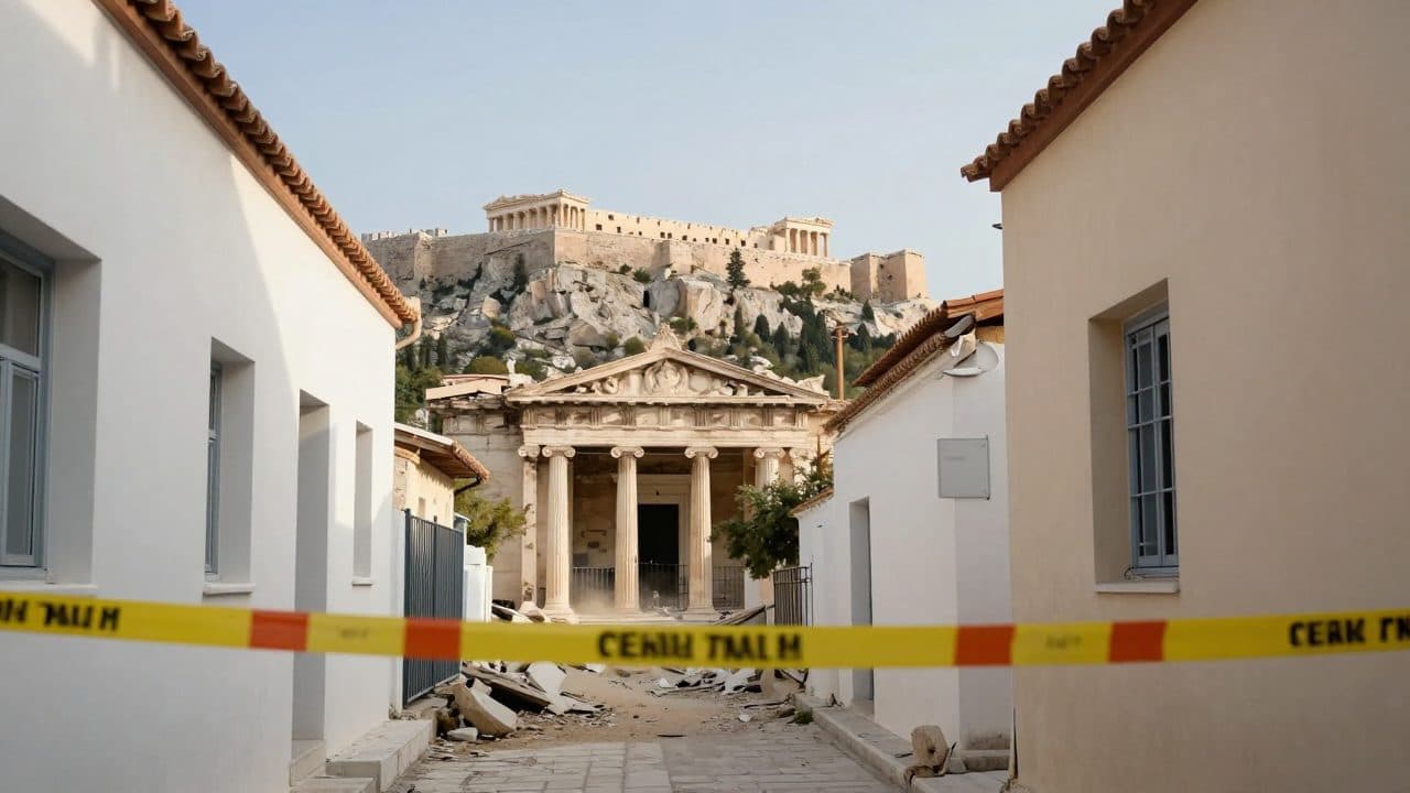 Fuerte explosión sacude el barrio histórico de Plaka en Atenas