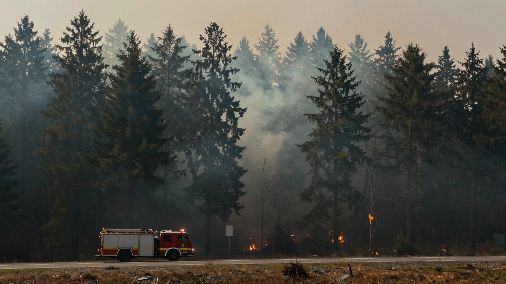 Incendios forestales Rodenbach Bad Schwalbach: humo de la A7 en Hesse