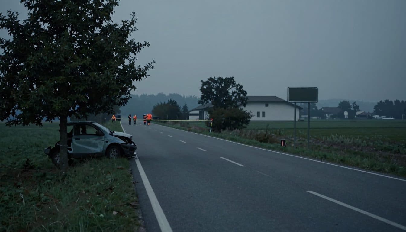 Conductora se sale de la carretera en Schlüßlberg y fallece en el lugar del accidente