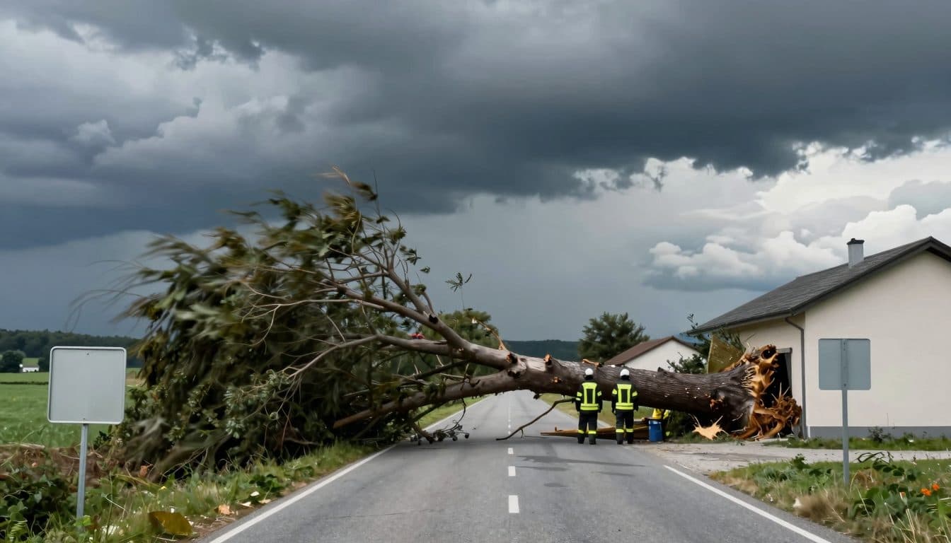 Ráfagas de tormenta de hasta 100 km/h provocan alrededor de 150 intervenciones de bomberos en Alta Austria