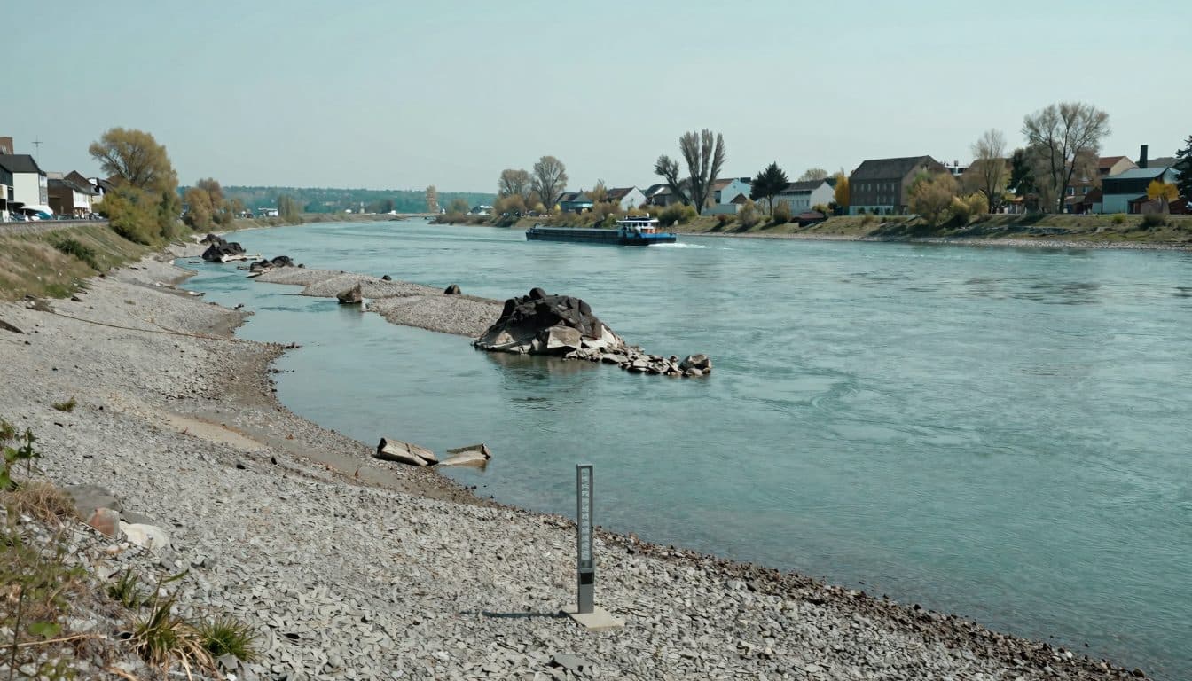 Niveles bajos de agua afectan a la navegación interior en el Rin, el Elba y el Danubio