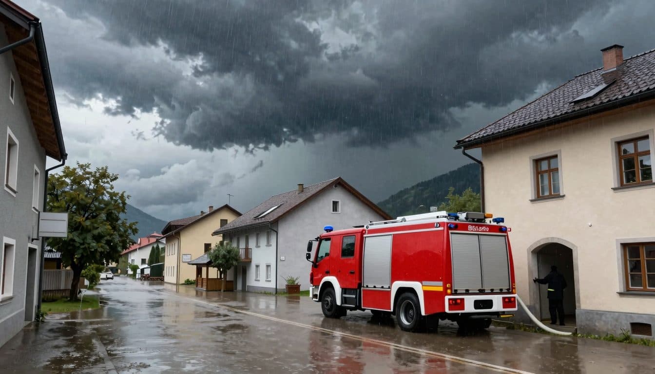 Numerosas intervenciones por tormenta en partes de Austria: los bomberos actúan ante las inundaciones