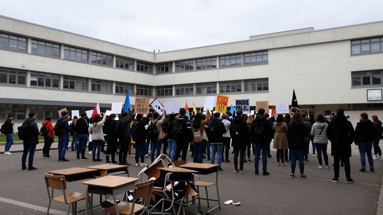Las protestas escolares en Francia continúan y la violencia estalla de nuevo en un instituto de la periferia parisina